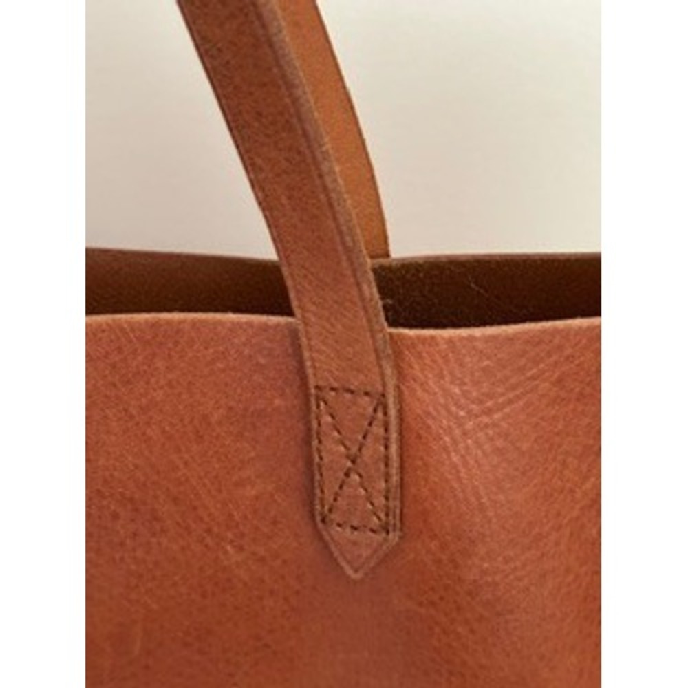 Madewell Transport Tote Bag English Saddle Brown Leather Shoulder Bag - Picture 3 of 14